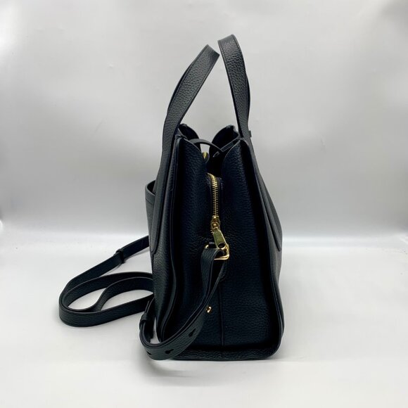 Radley London Black Pebbled Leather Sloane Street Convertible Satchel Bag - Picture 3 of 11